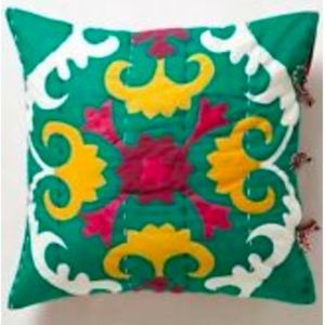 Anthropologie Queen size quilt and euro shams